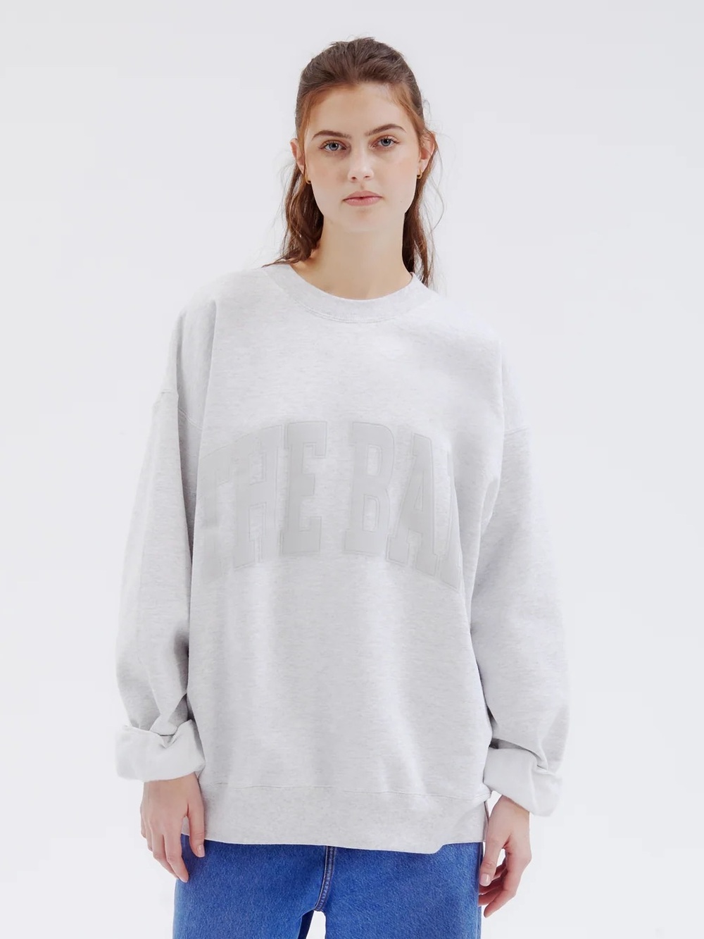 The bar varsity sweatshirt - grey tonal